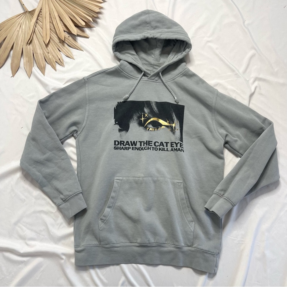 Taylor Swift Gray Hoodie with Black and Gold Graphic